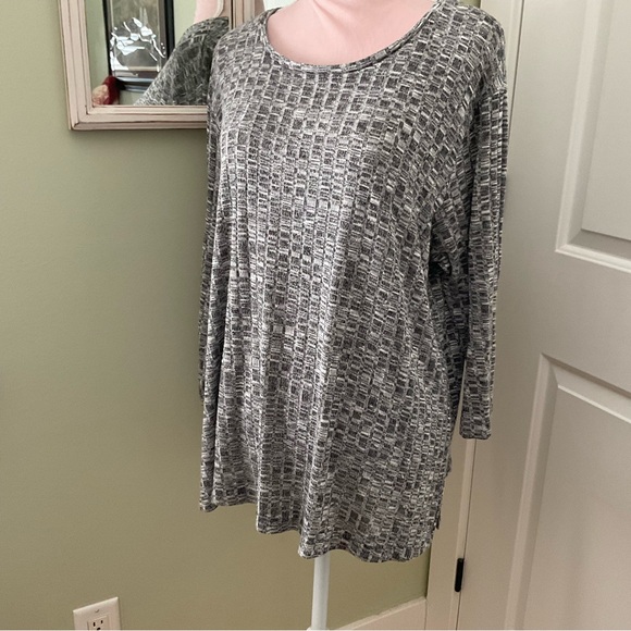 LILLY MORGAM, MULI COLOUR GREY & BLACK LONG SLEEVE SWEATER, SIZE: 2X - Picture 1 of 10